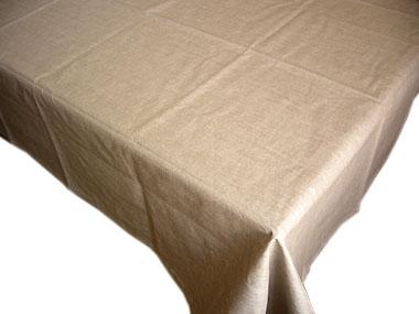 Coated Linen Tablecloth (Linen) - Click Image to Close